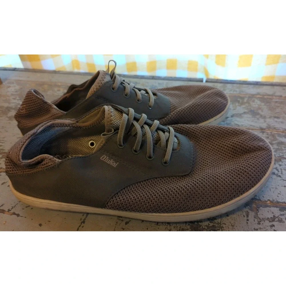 Men's OLUKAI Moku Pae Men's Boat Shoes Comfort Wet Tie‎ Laces & Stretch US 9.5